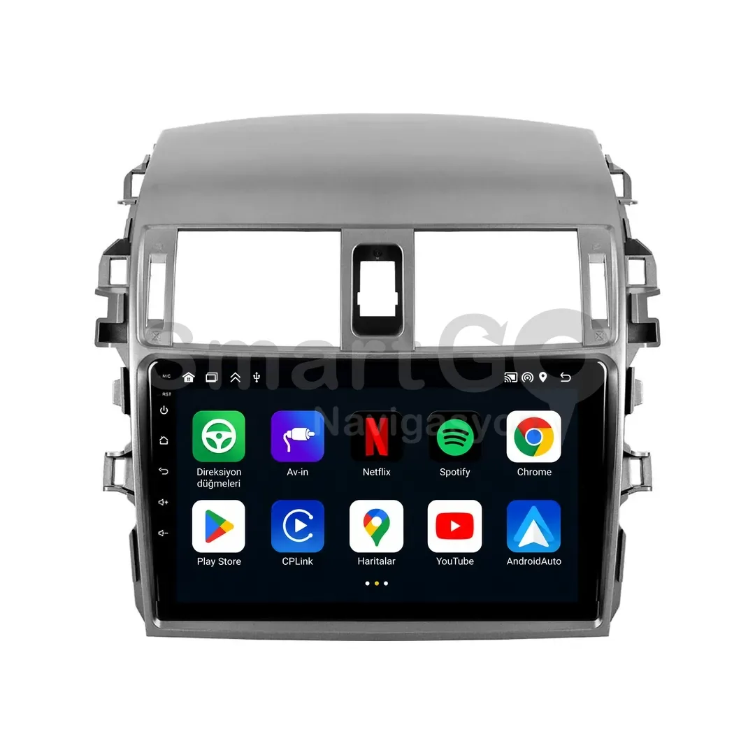 Toyota Corolla Android Multimedya Sistemi (2007-2012) - 9 İnç Çerçeveli