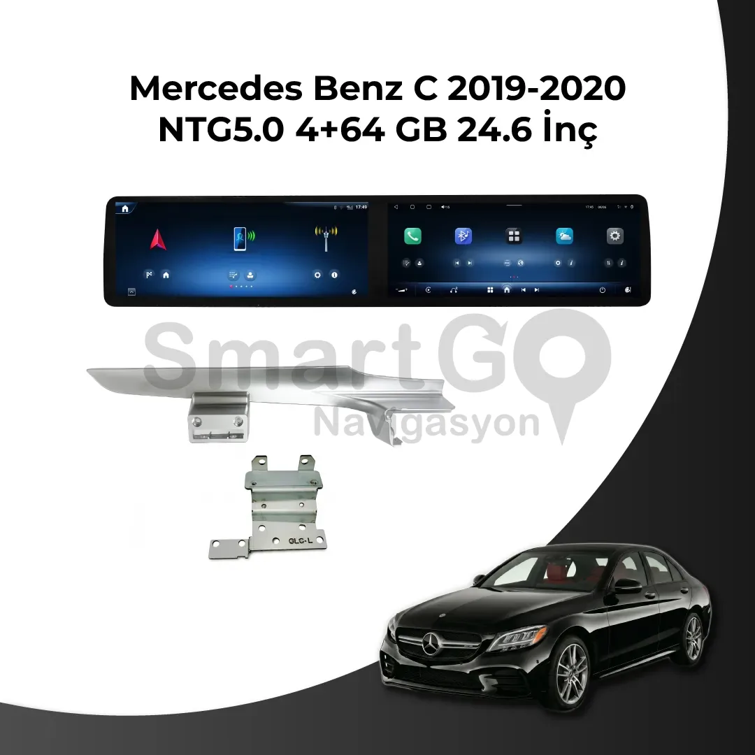 Mercedes Benz C/GLC W205 LCI X253 LCI 2019-2020 OEM 24.6 İnç Android Multimedya