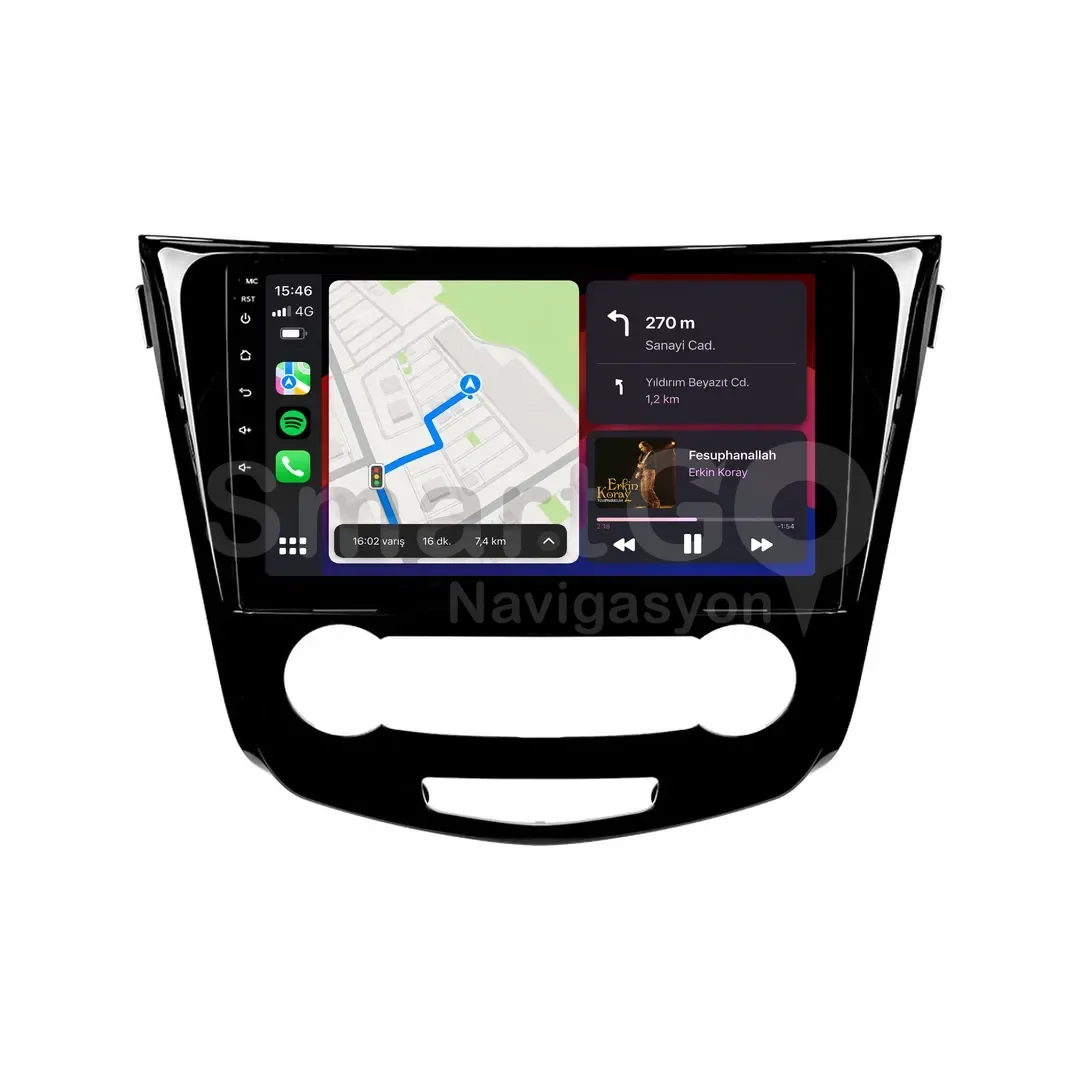 Nissan X-Trail Android Multimedya Sistemi (2014-2021) - Qashqai Manuel 10 İnç