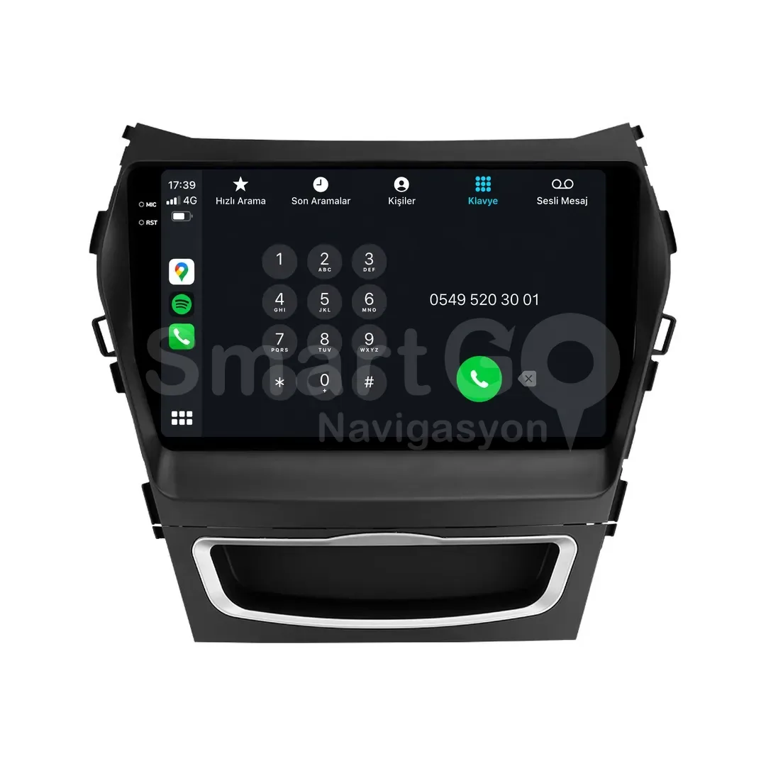 Hyundai Santa Fe Android Multimedya Sistemi (2012-2016) - 9 İnç