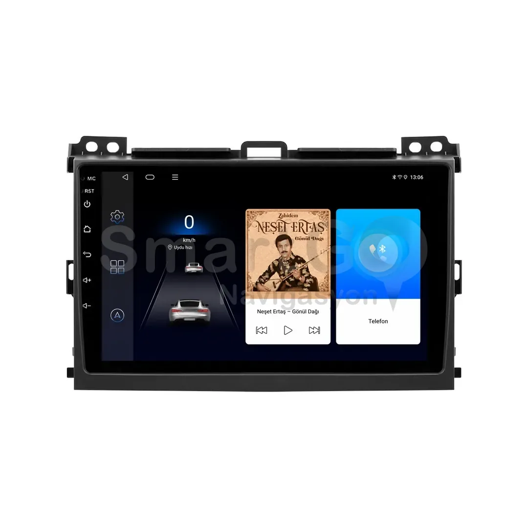 Toyota Land Cruiser Prado Android Multimedya Sistemi (2003-2009) - 9 İnç