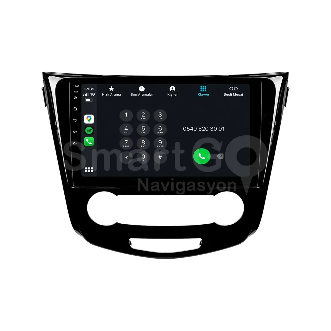 Nissan X-Trail Android Multimedya Sistemi (2014-2021) - Qashqai Manuel 10 İnç