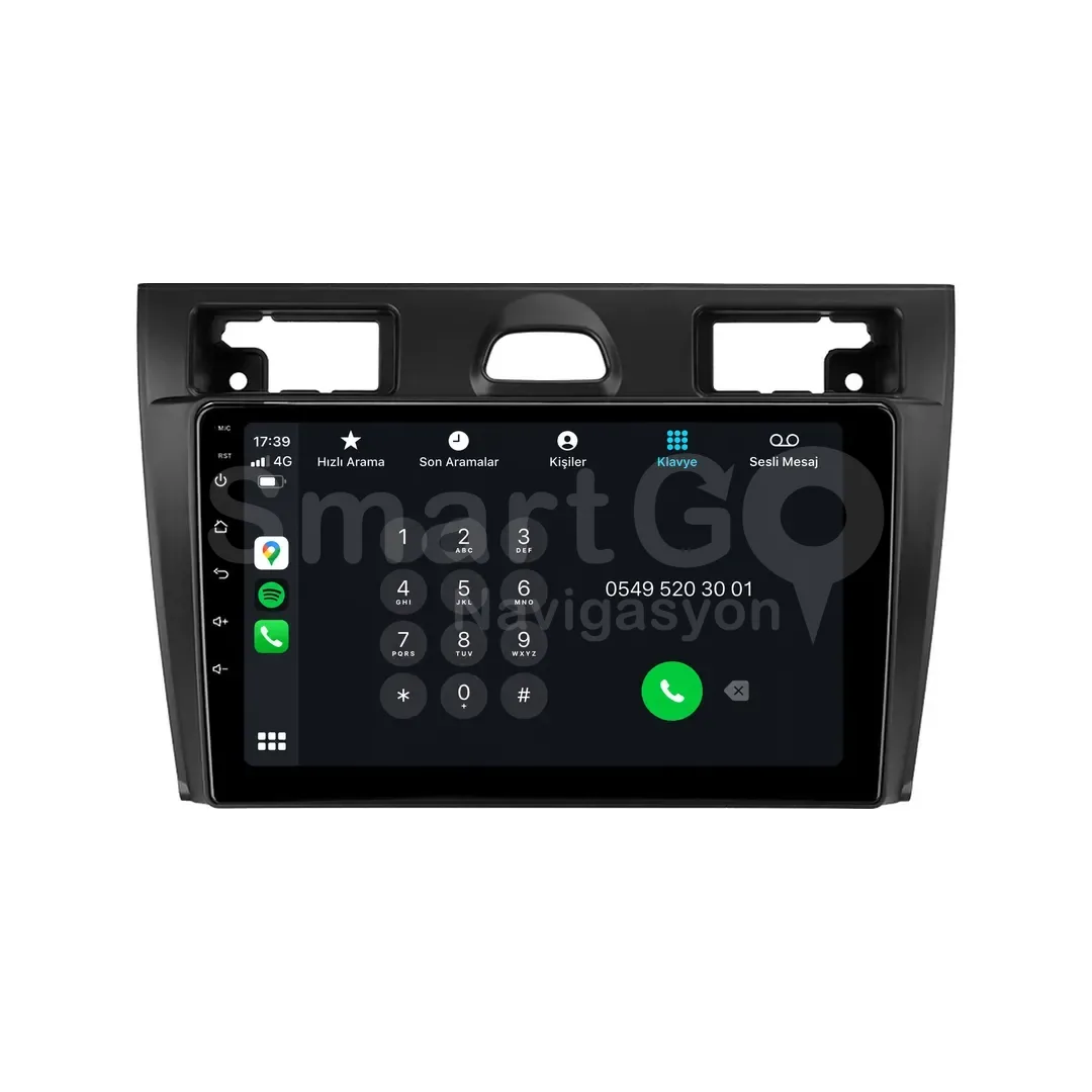 Ford Fiesta Android Multimedya Sistemi (2006-2009) - 9 İnç Gri