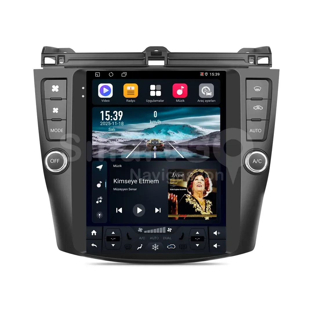 Honda Accord Android Tesla Multimedya Sistemi (2003-2008) - 9.7 İnç
