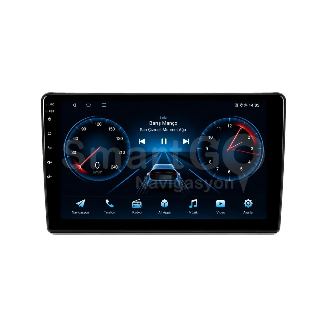 Toyota Yaris Android Multimedya Sistemi (2000-2006) - 9 İnç Üste Takılan