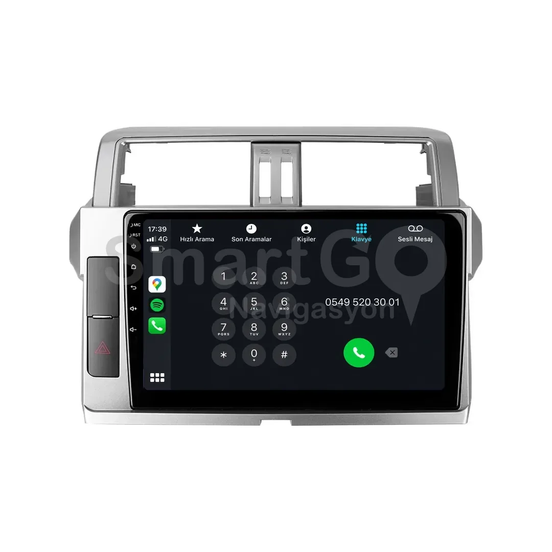 Toyota Land Cruiser Prado Android Multimedya Sistemi (2014-2018) - 10 İnç