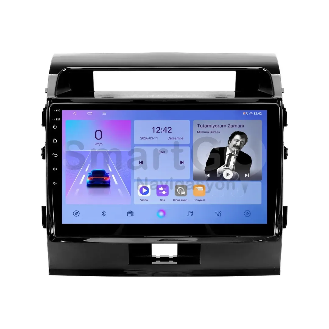 Toyota Land Cruiser Android Multimedya Sistemi (2008-2015) - 10 İnç
