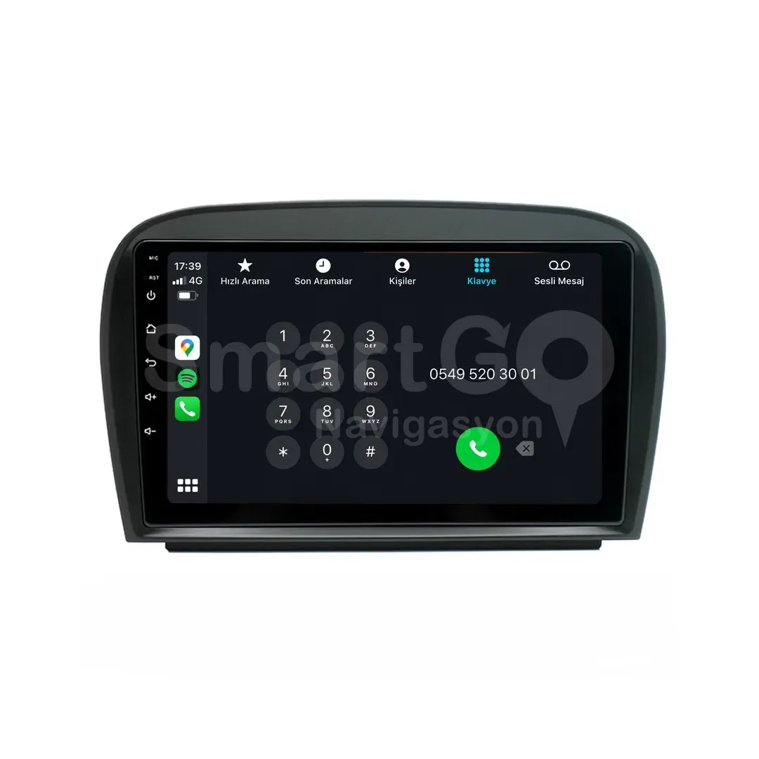 Mercedes SL Android Multimedya Sistemi (2002-2011) - 9 İnç