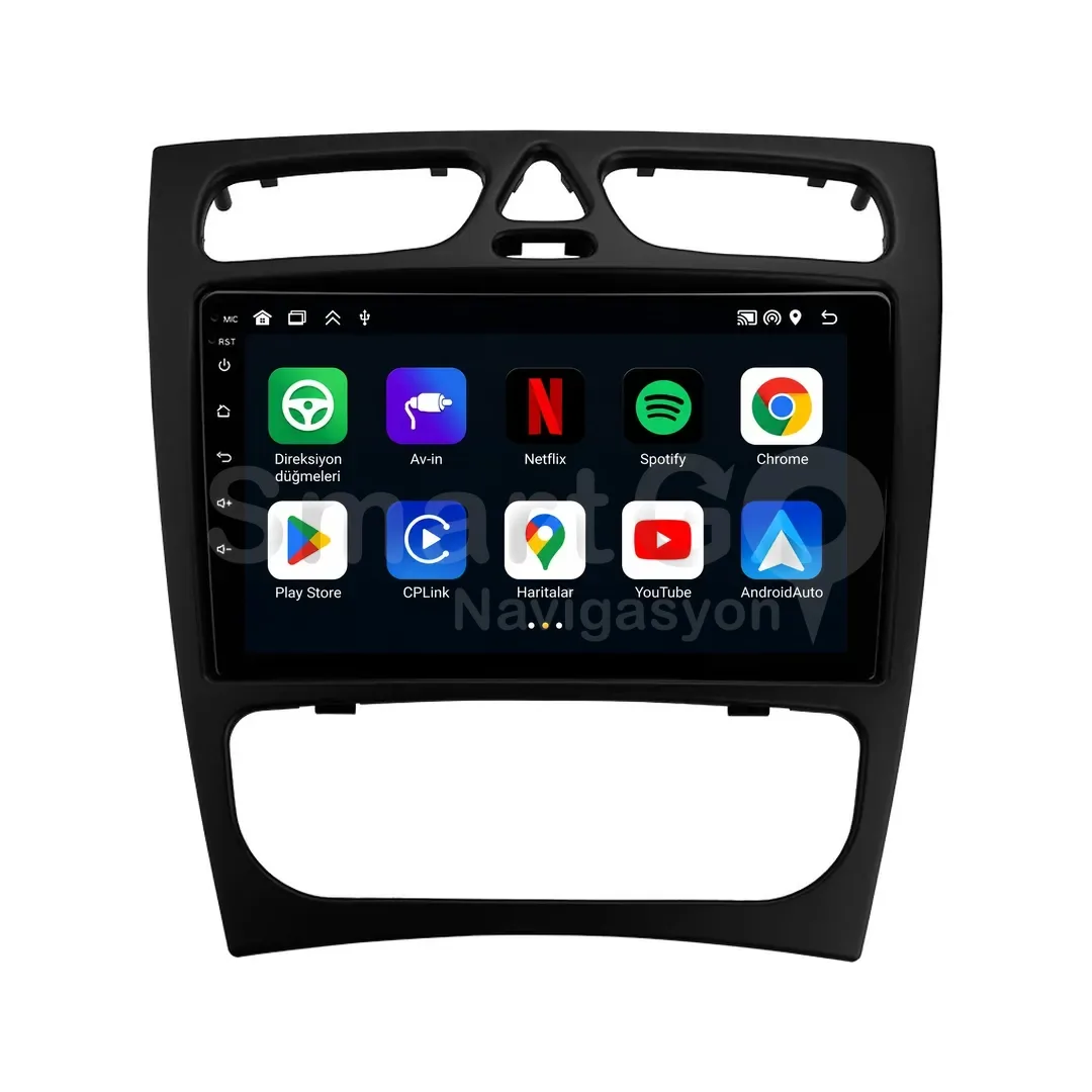 Mercedes C-Class Android Multimedya Sistemi (2000-2004) - 9 İnç