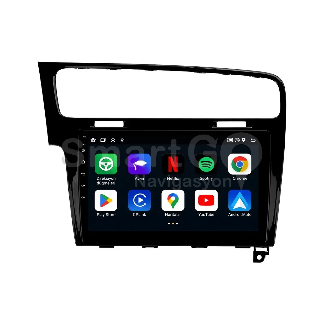 Volkswagen Golf Android Multimedya Sistemi (2012-2020) - 10 İnç Siyah
