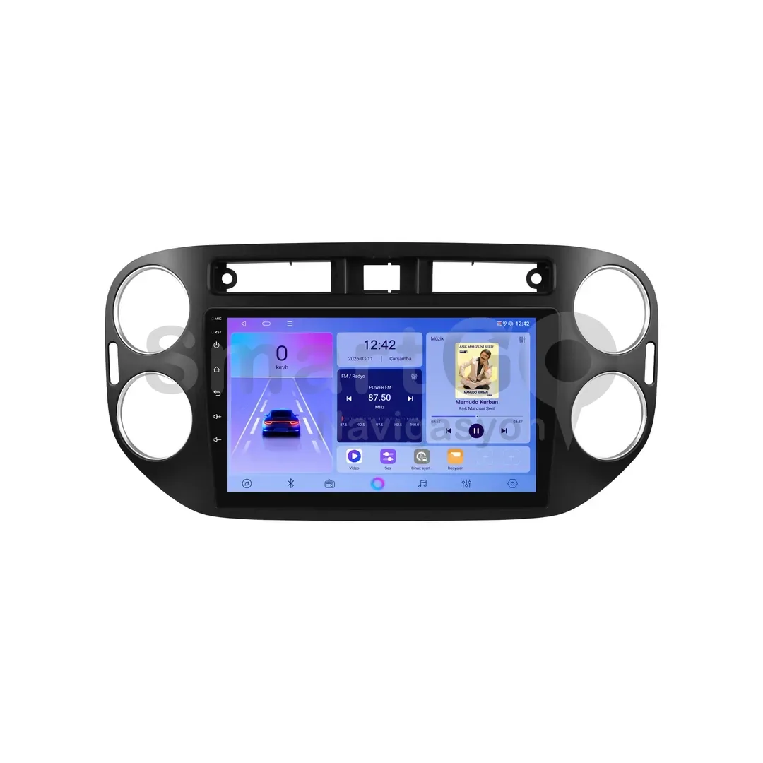 Volkswagen Tiguan Android Siyah Multimedya Sistemi (2008-2015) - 9 İnç