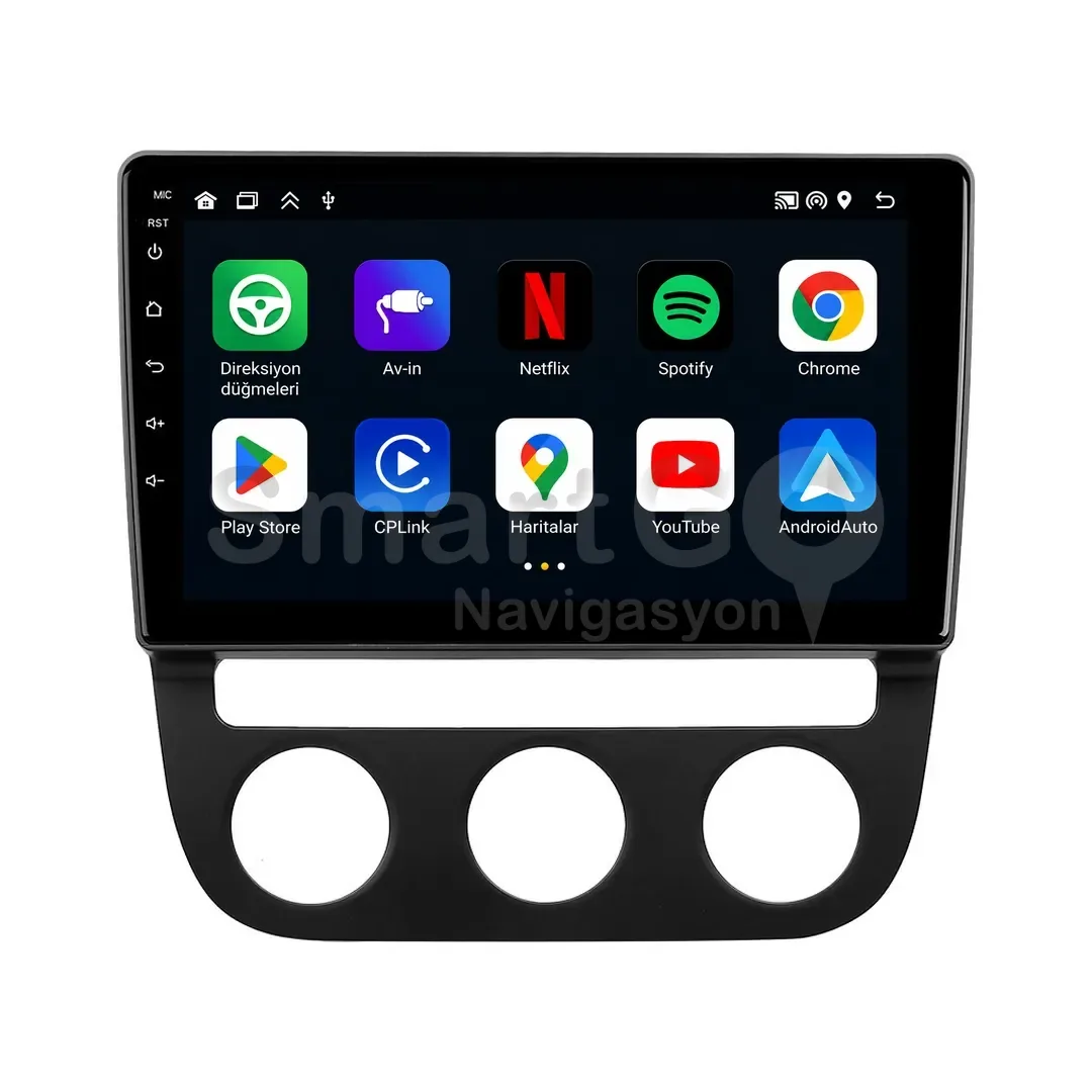 Volkswagen Golf Android Multimedya Sistemi (2004-2008) - Jetta / 5 / Eos 10 İnç
