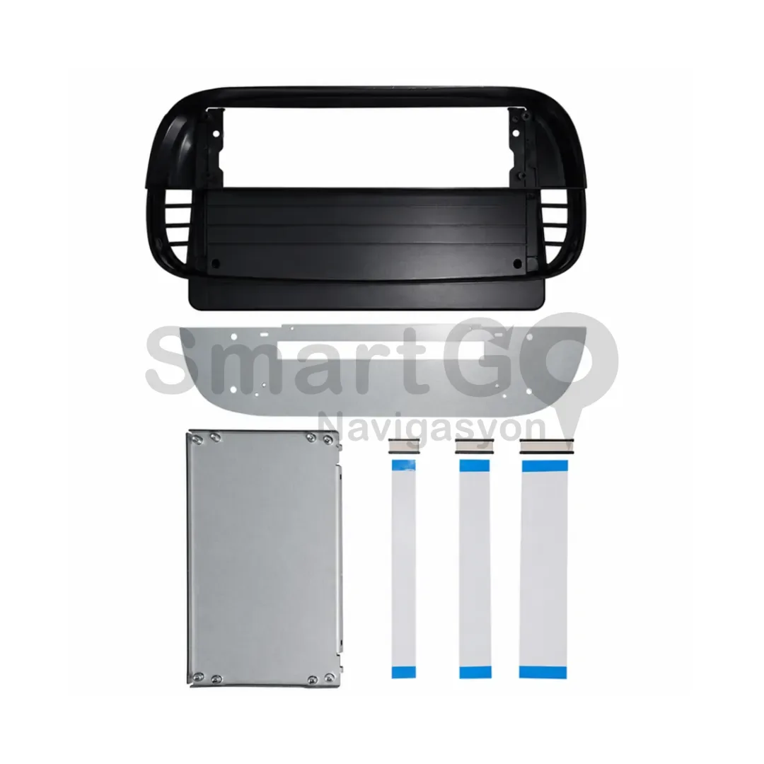 Fiat 500 9 İnç 2009-2015 Siyah Multimedya Çerçevesi