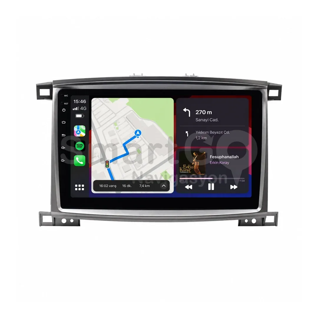 Toyota Land Cruiser Android Multimedya Sistemi (2003-2007) - Lexus LX 470 10 İnç 2000
