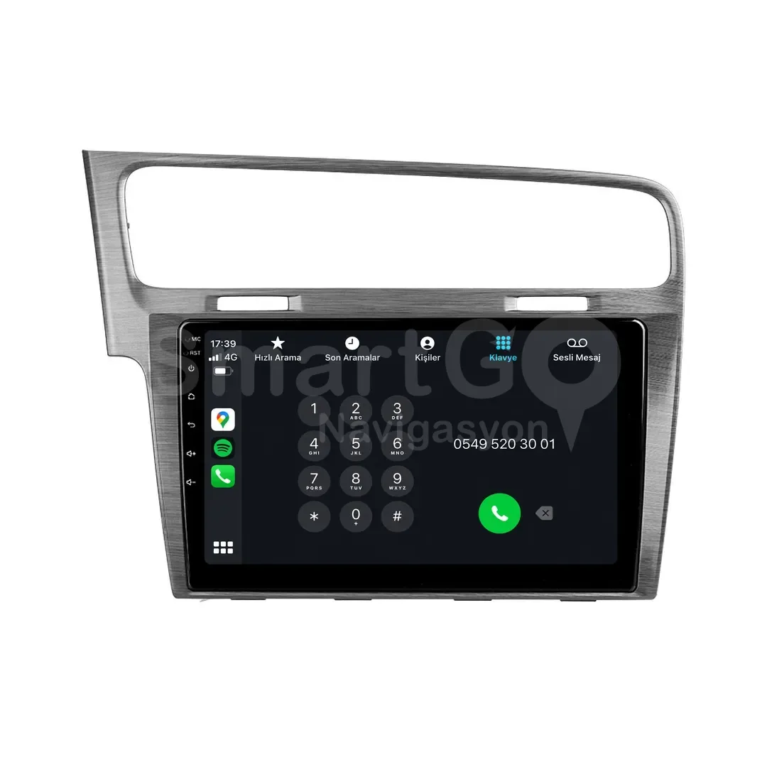 Volkswagen Golf Android Gri Multimedya Sistemi (2012-2020) - 10 İnç
