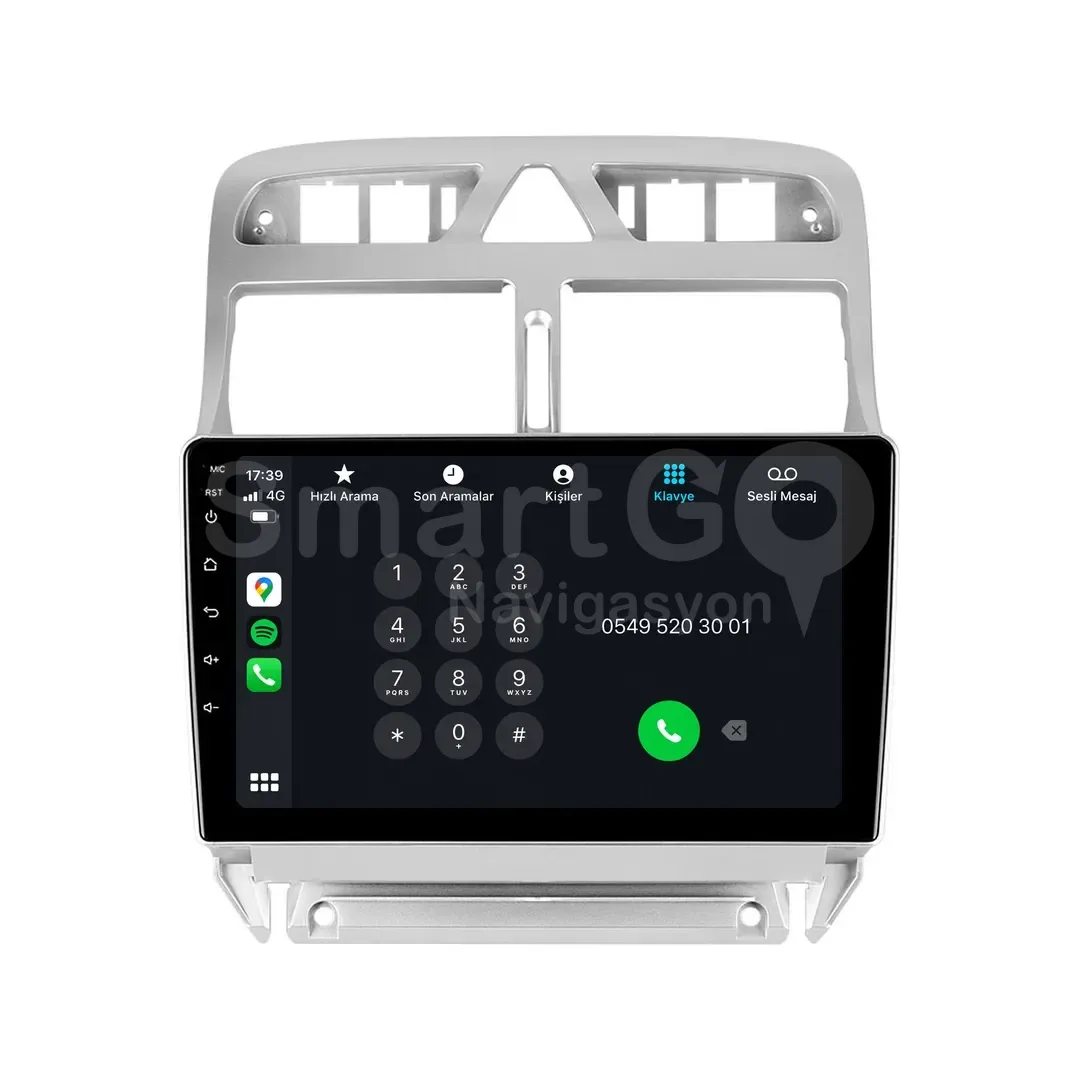 Peugeot 307 Android Multimedya Sistemi (2001-2008) - 9 İnç