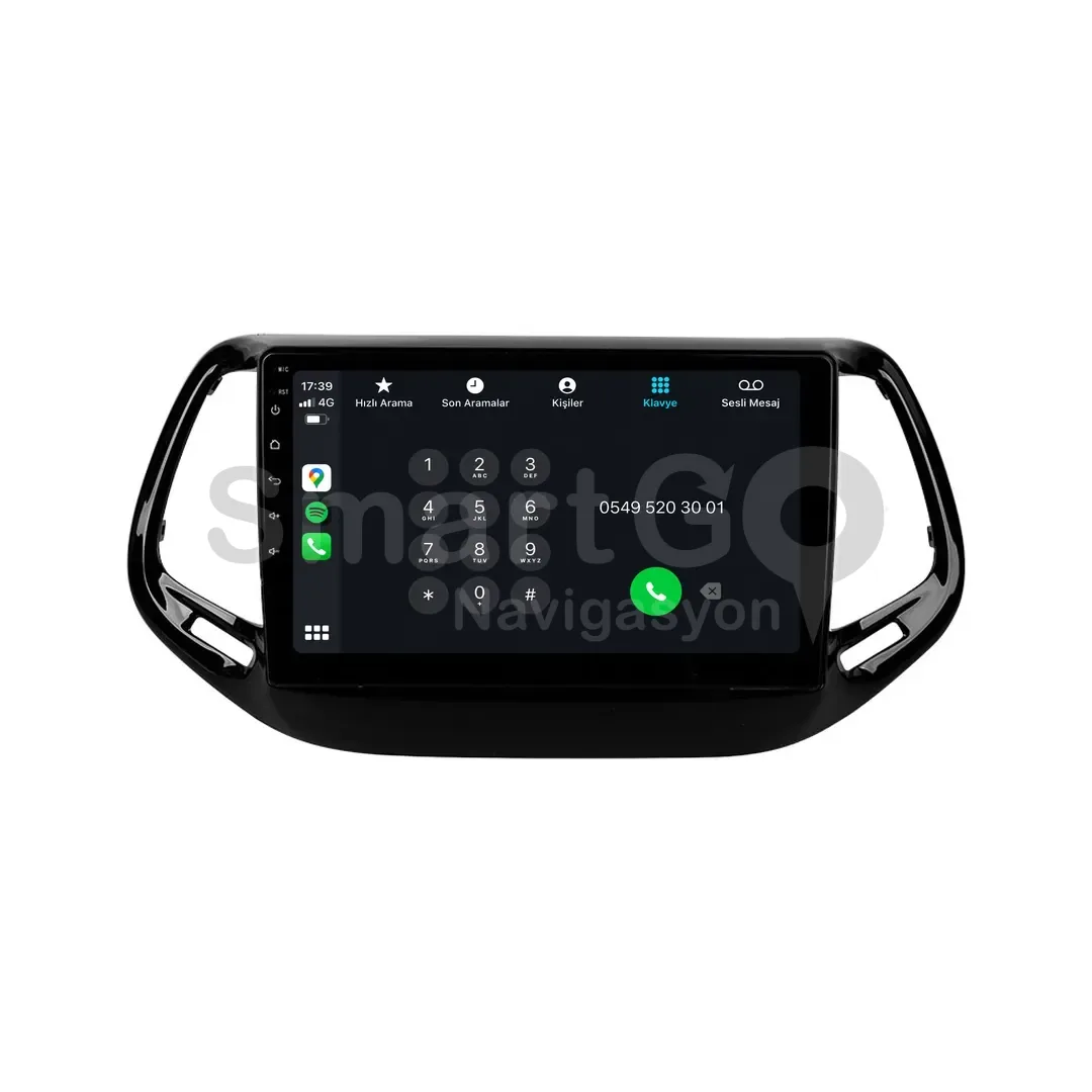 Jeep Compass Android Multimedya Sistemi (2017-2020) - 10 İnç