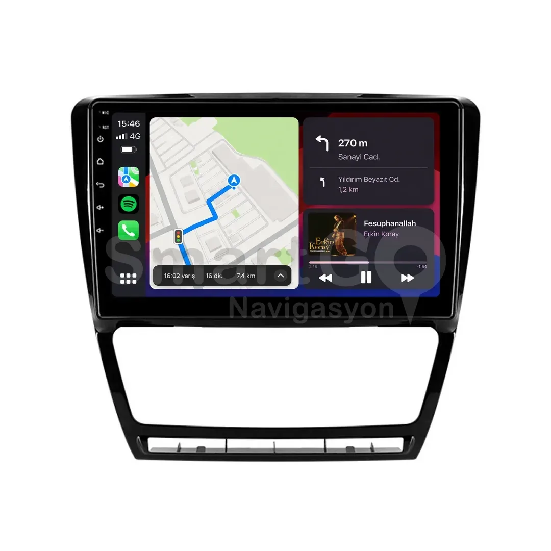 Skoda Octavia Android Siyah Multimedya Sistemi (2008-2012) - 10 İnç