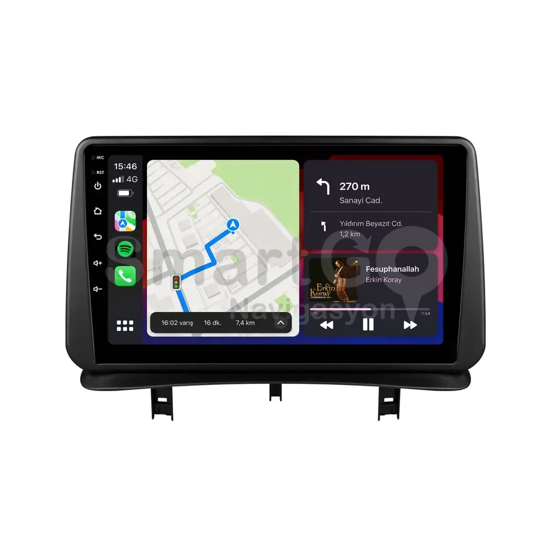 Renault Clio Android Multimedya Sistemi (2006-2012) - 9 İnç
