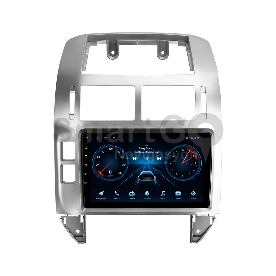 Volkswagen Polo Android Gri Multimedya Sistemi (2003-2009) - 9 İnç