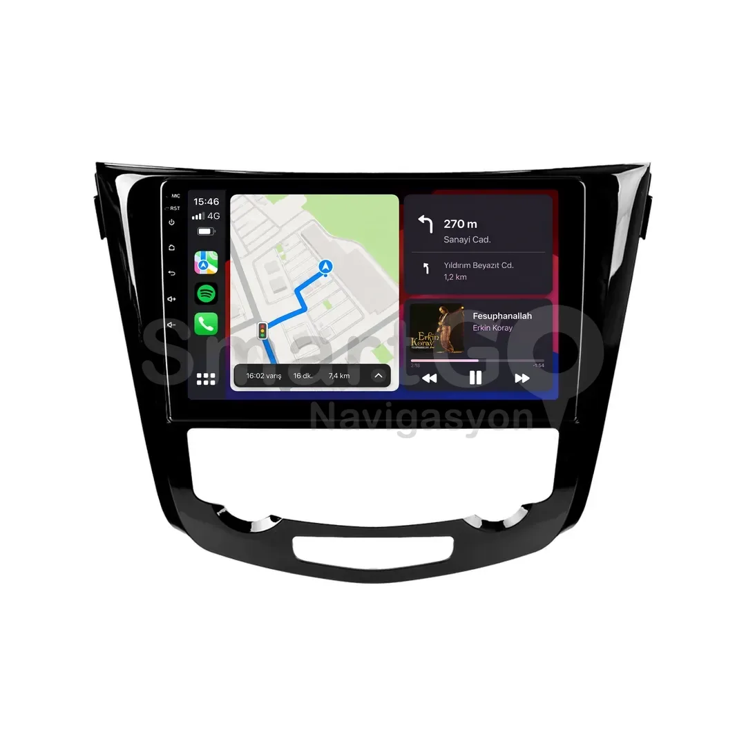 Nissan X-Trail Android Multimedya Sistemi (2014-2021) - Qashqai Dijital 10 İnç