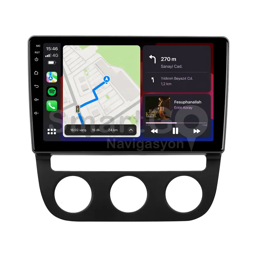 Volkswagen Eos Android Multimedya Sistemi (2007-2009) - Jetta / Golf 5 / 10 İnç