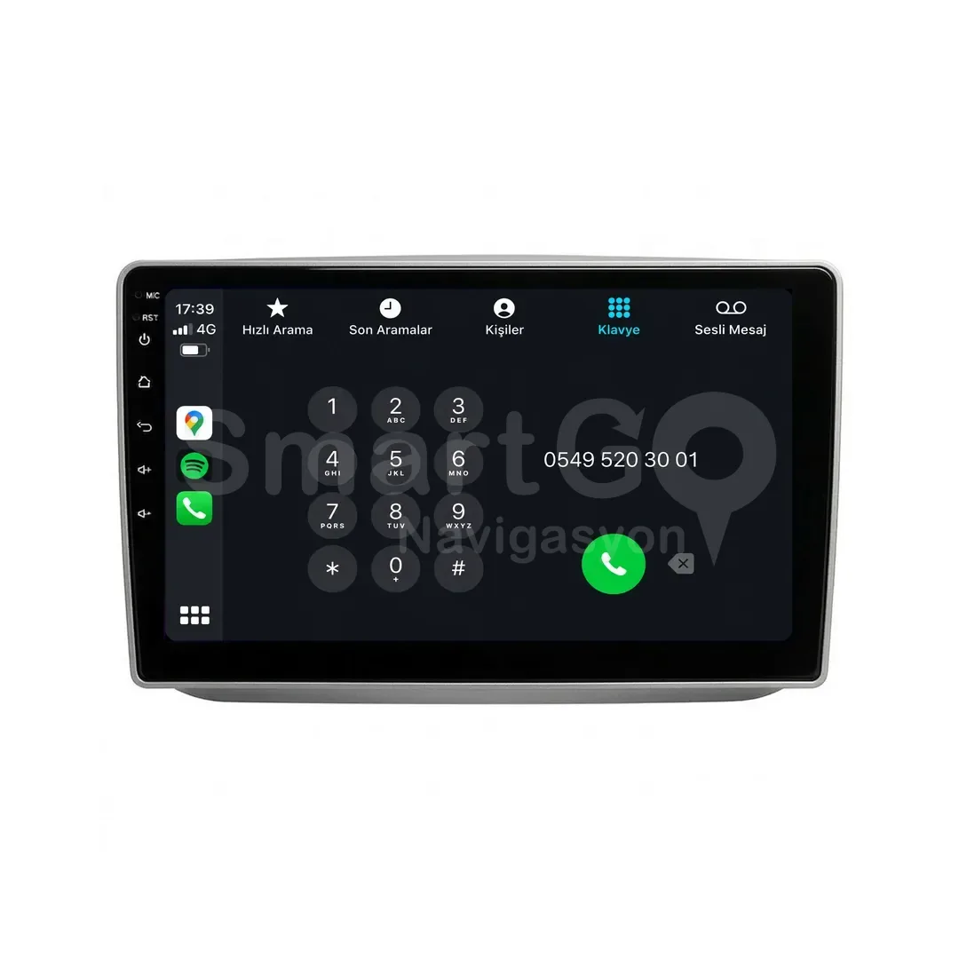 Skoda Fabia Android Multimedya Sistemi (2008-2014) - 10 İnç Gri