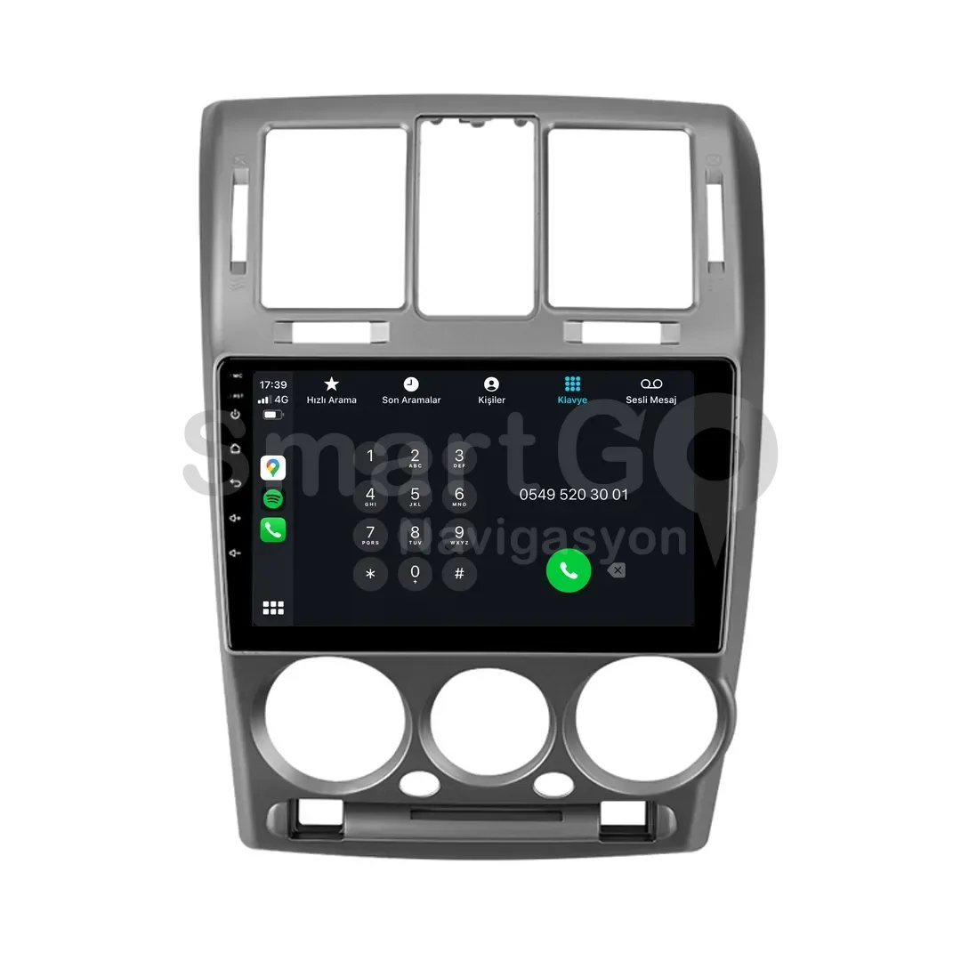 Hyundai Getz Android Multimedya Sistemi (2003-2011) - 9 İnç Gri