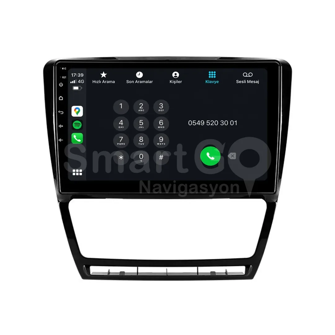 Skoda Octavia Android Siyah Multimedya Sistemi (2008-2012) - 10 İnç