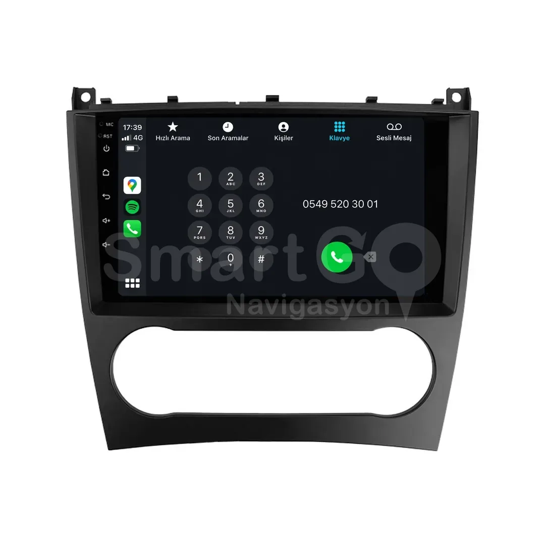 Mercedes CLK Android Multimedya Sistemi (2005-2009) - C-Class 9 İnç