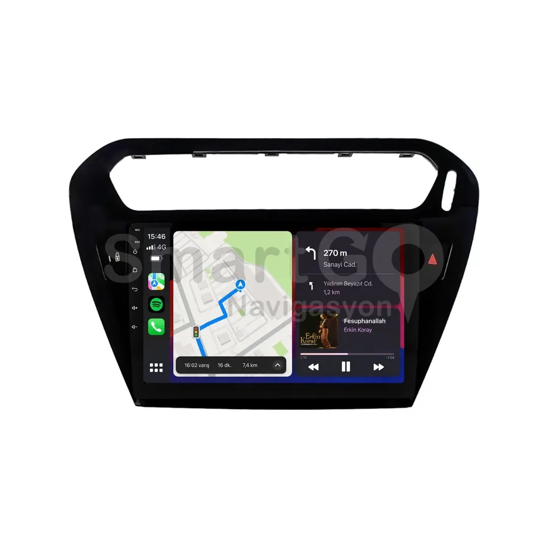 Citroen C-Elysee Android Siyah Multimedya Sistemi (2012-2024) - 9 İnç