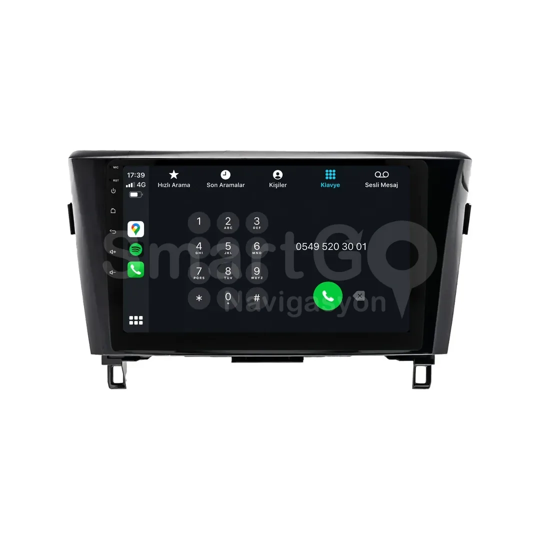 Nissan X-Trail Android Multimedya Sistemi (2014-2021) - Qashqai 9 İnç