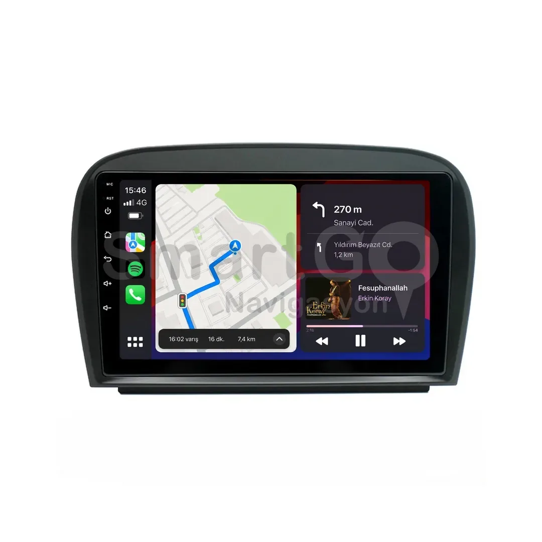 Mercedes SL Android Multimedya Sistemi (2002-2011) - 9 İnç