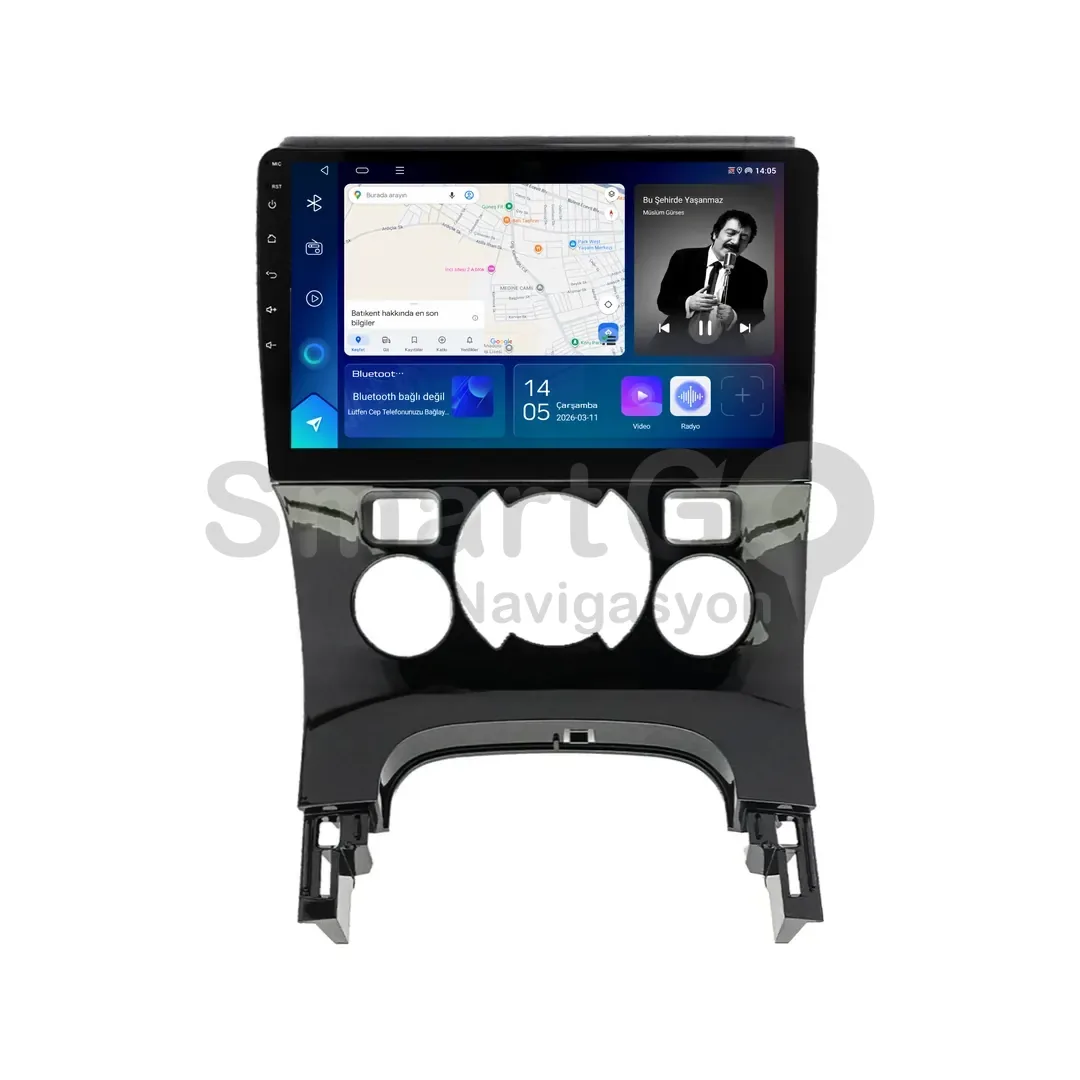 Peugeot 5008 Android Multimedya Sistemi (2010-2016) - 3008 Dijital 9 İnç