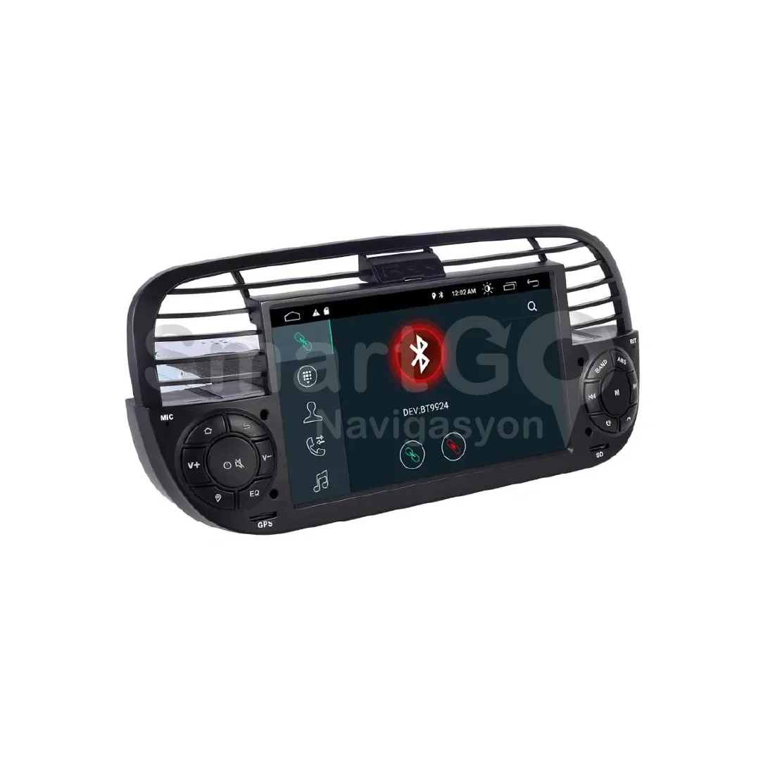 Fiat 500C OEM 7.0 İnç Android Multimedya 4+64 GB - Siyah Çerçeve