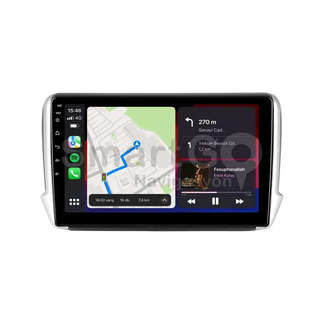Peugeot 208 Android Multimedya Sistemi (2012-2020) - 2008 10 İnç