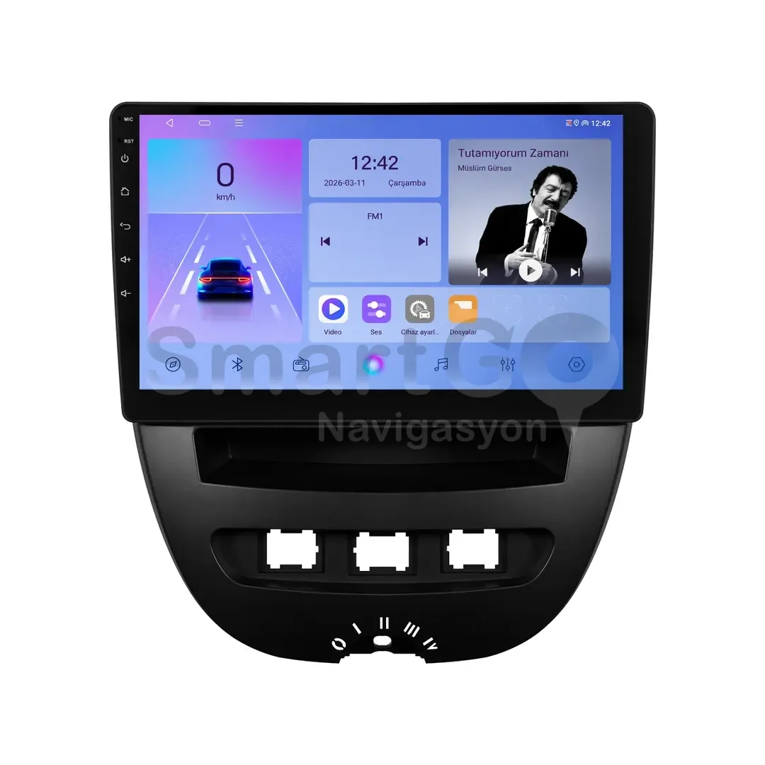 Citroen C1 Android Multimedya Sistemi (2007-2013) - 10 İnç