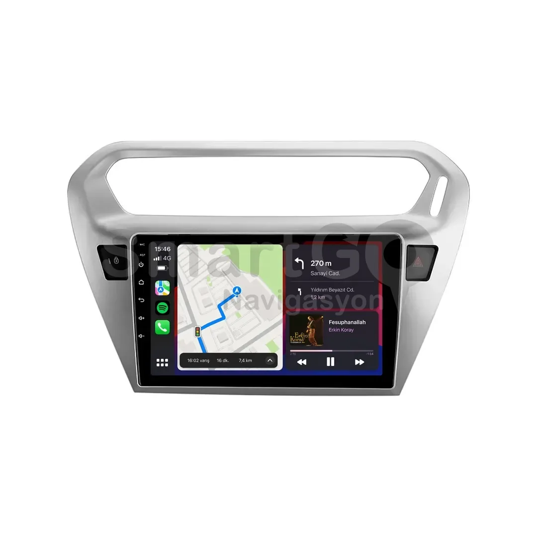 Citroen C-Elysee Android Multimedya Sistemi (2012-2024) - 9 İnç Gri