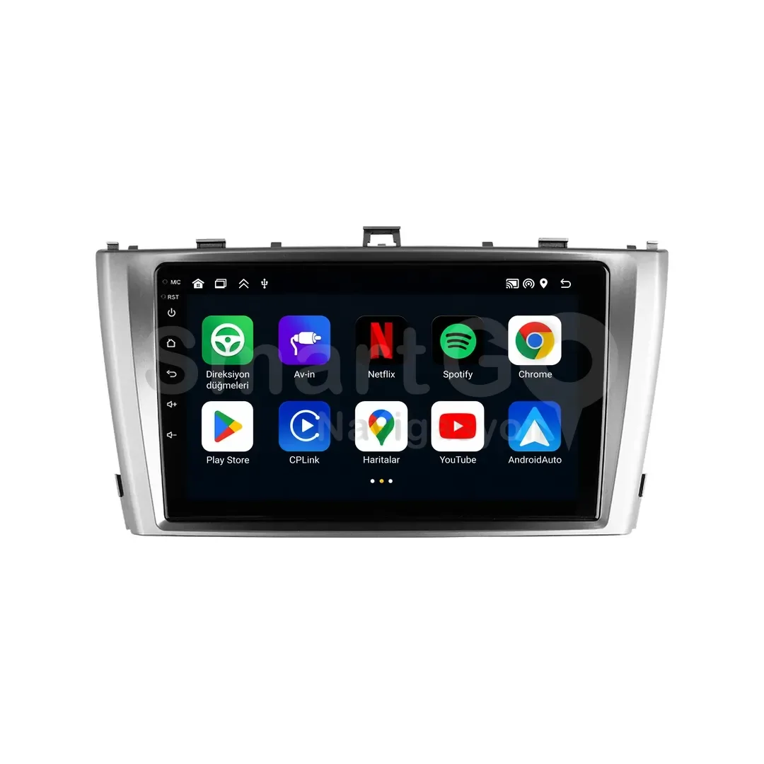 Toyota Avensis Android Multimedya Sistemi (2009-2014) - 9 İnç Gri