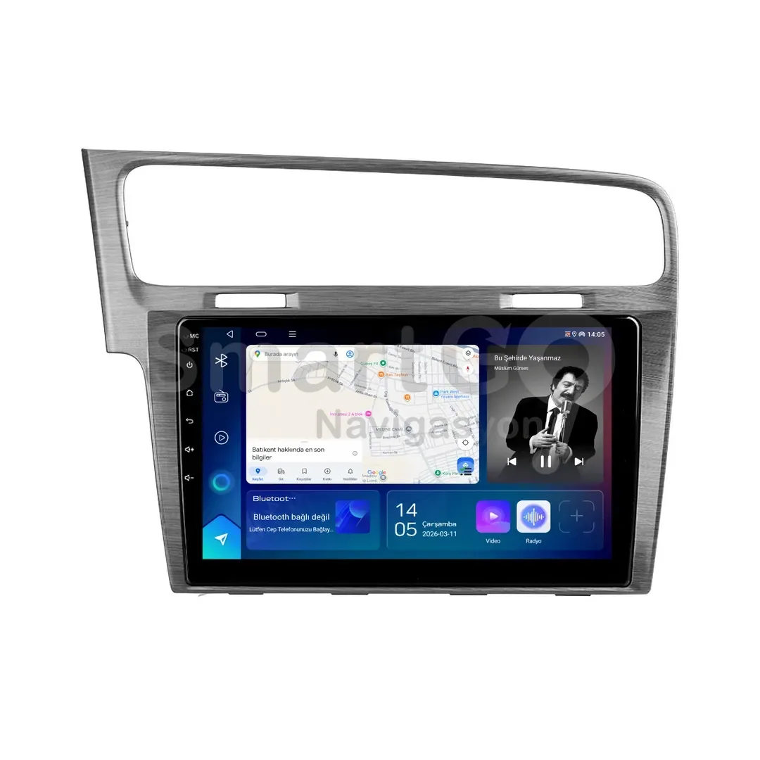 Volkswagen Golf Android Gri Multimedya Sistemi (2012-2020) - 10 İnç