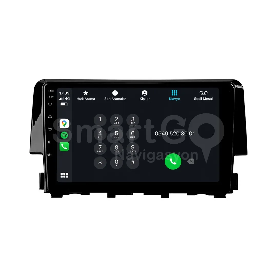 Honda Civic Android Multimedya Sistemi (2016-2021) - 9 İnç
