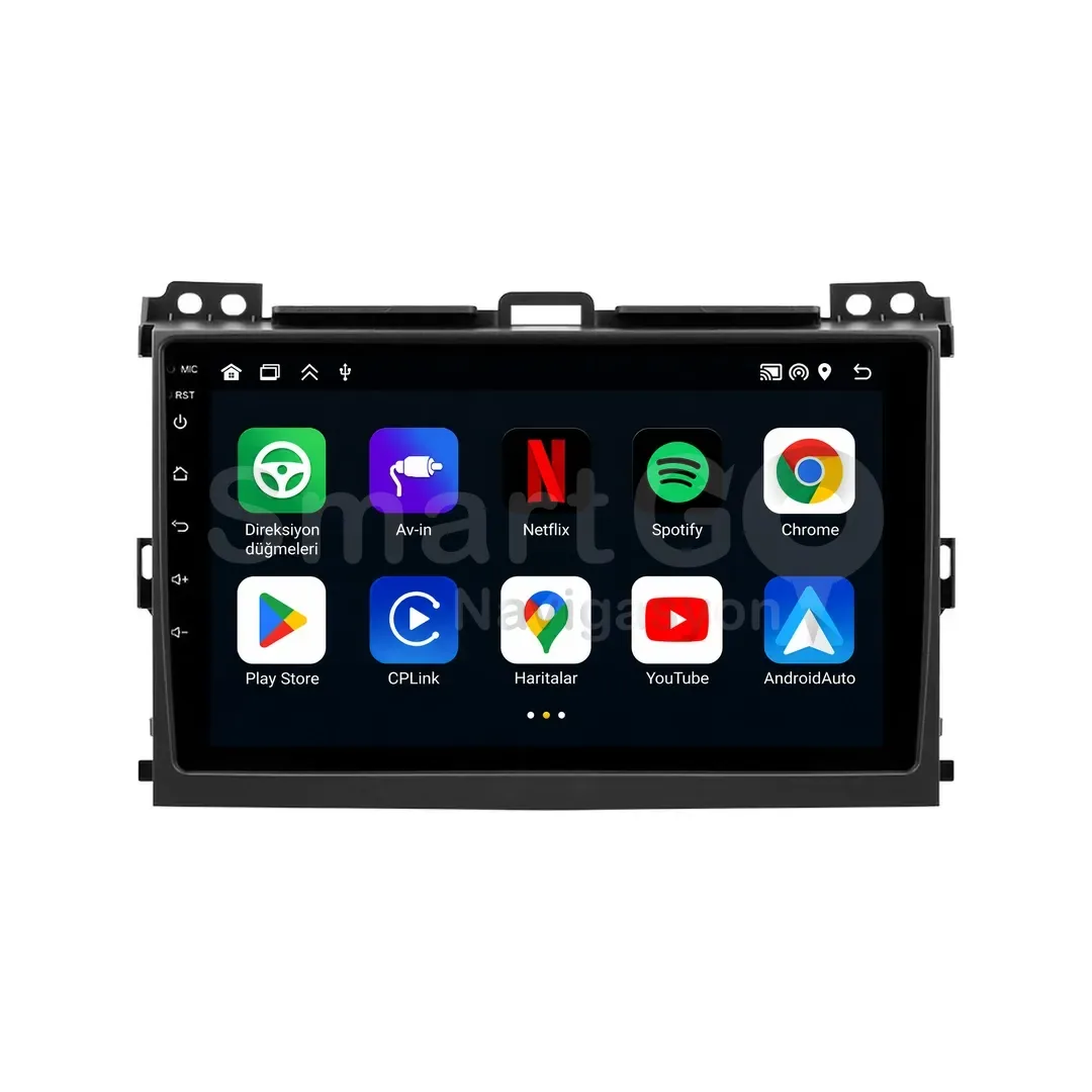 Toyota Land Cruiser Prado Android Multimedya Sistemi (2003-2009) - 9 İnç