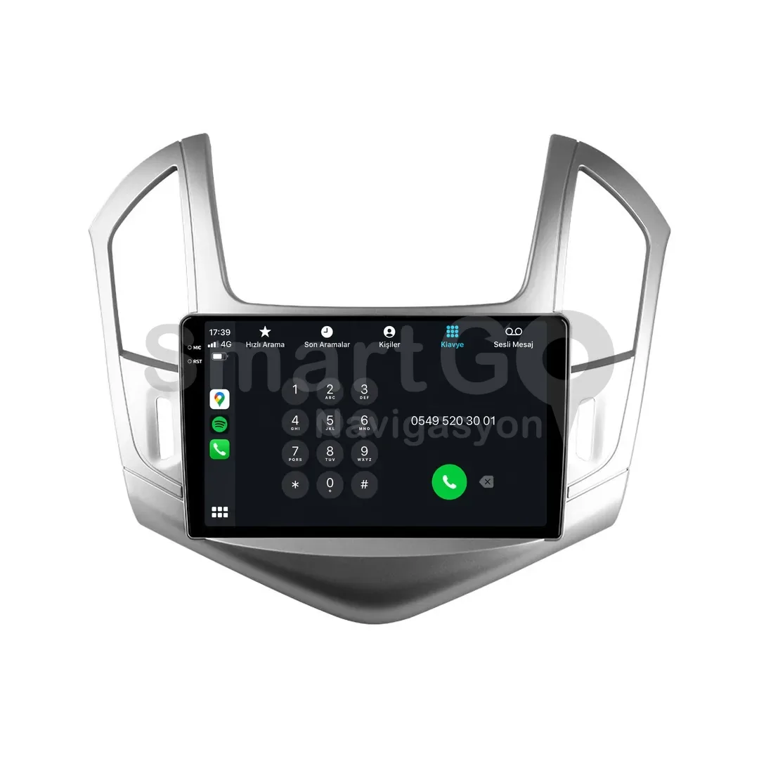 Chevrolet Cruze Android Multimedya Sistemi (2013-2015) - 9 İnç Gri
