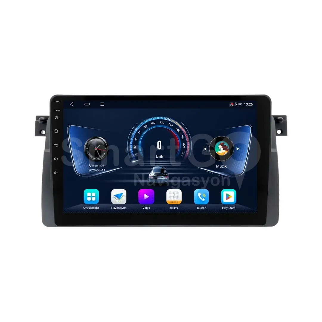 BMW 3 Series E46 Android Multimedya Sistemi (1999-2005) - 9 İnç