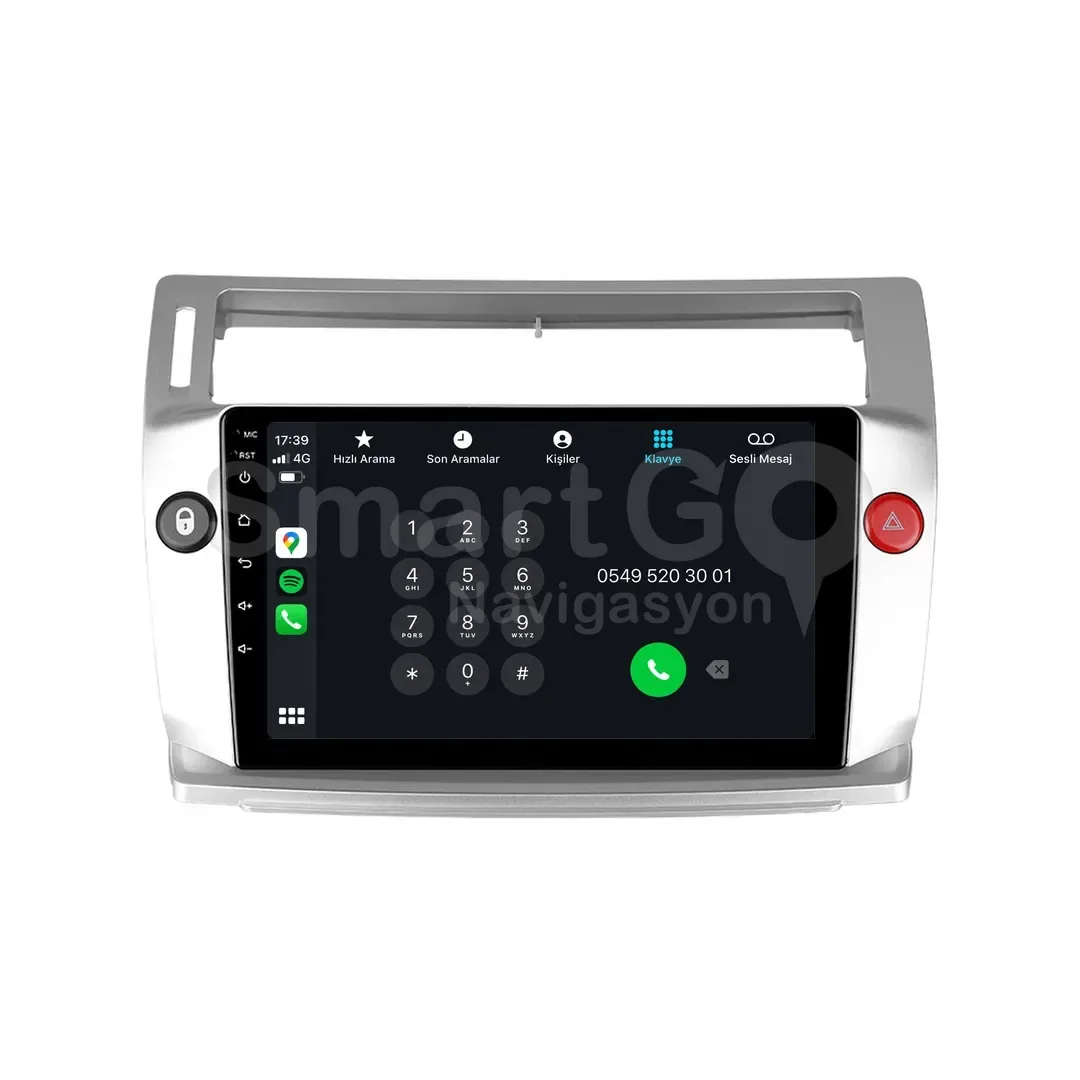 Citroen C4 Android Multimedya Sistemi (2005-2011) - 9 İnç
