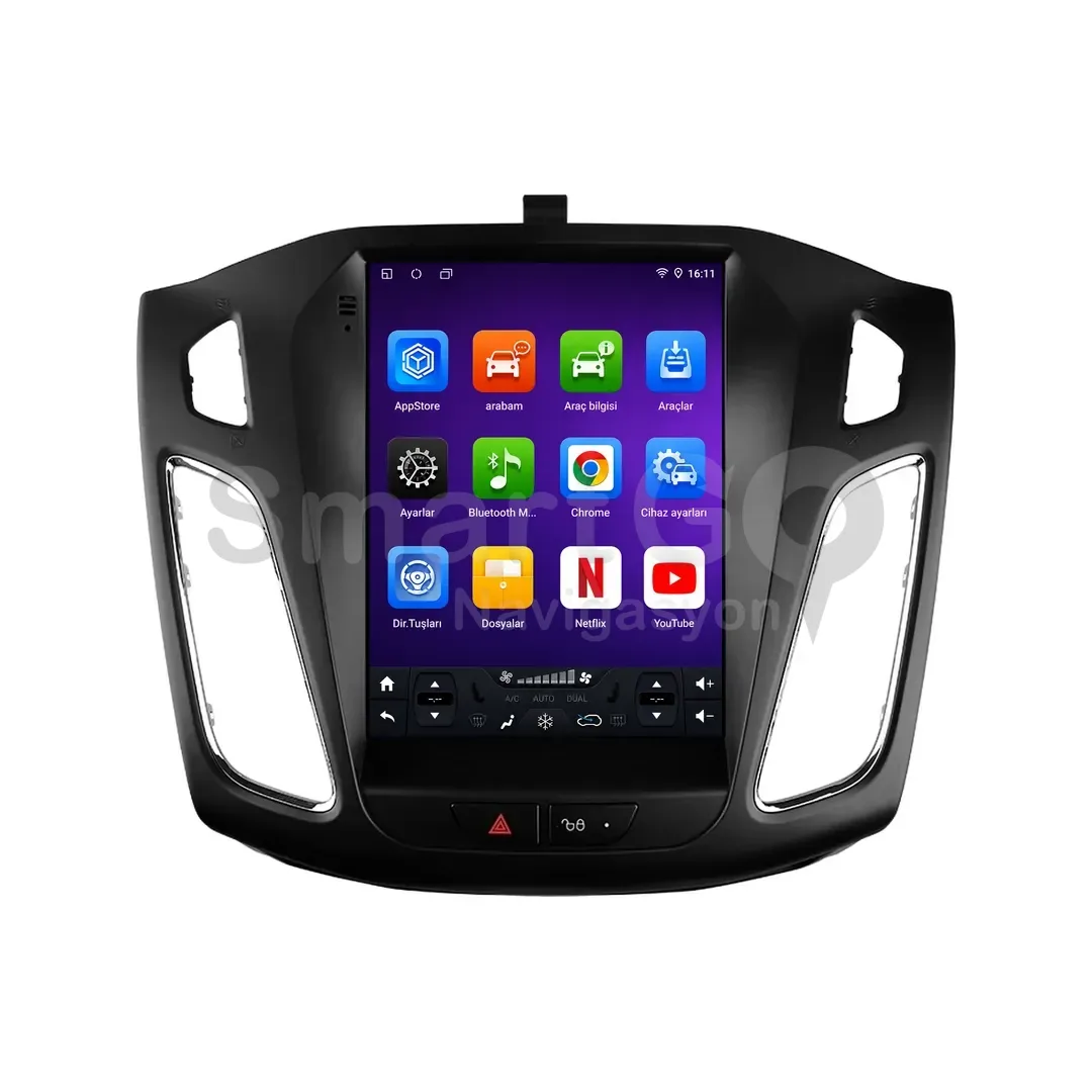 Ford Focus Android Tesla Multimedya Sistemi (2011-2018) - 9.7 İnç