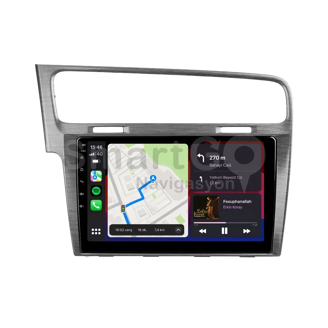 Volkswagen Golf Android Gri Multimedya Sistemi (2012-2020) - 10 İnç