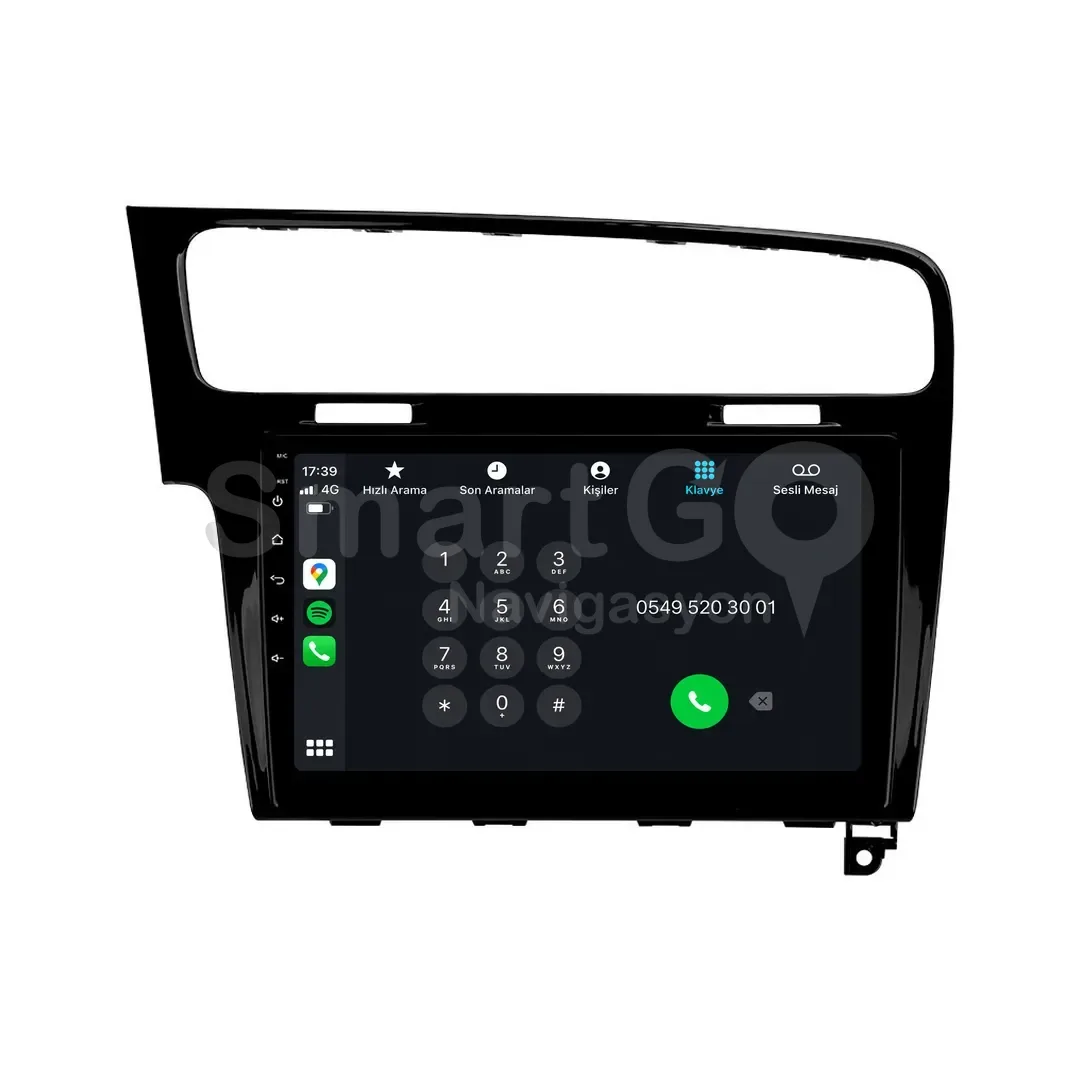 Volkswagen Golf Android Multimedya Sistemi (2012-2020) - 10 İnç Siyah