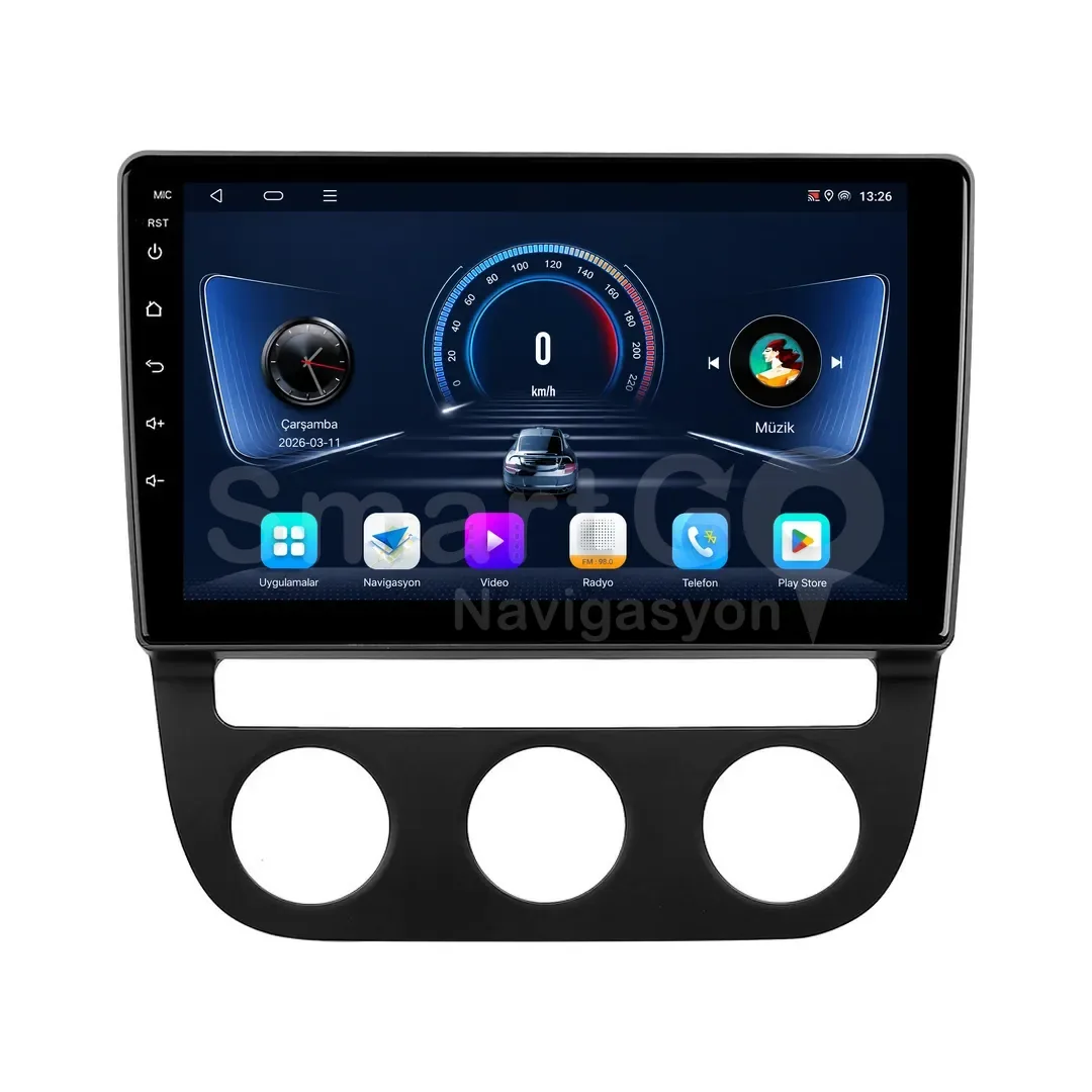 Volkswagen Golf Android Multimedya Sistemi (2004-2008) - Jetta / 5 / Eos 10 İnç