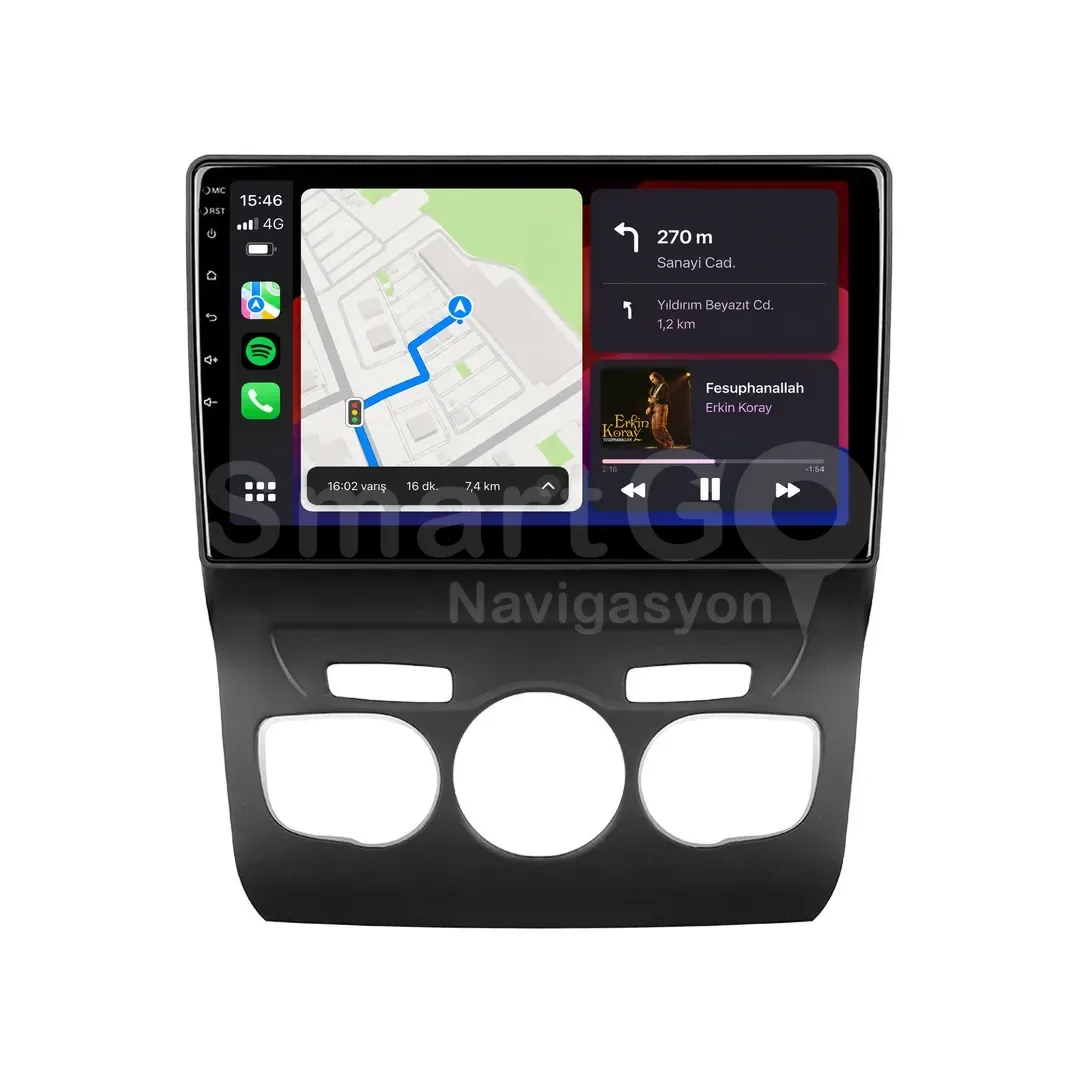 Citroen C4 Android Multimedya Sistemi (2011-2016) - 10 İnç